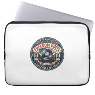 Housse Pour Ordinateur Portable Vinyle de liberté patriotique Disque vinyle patrio
