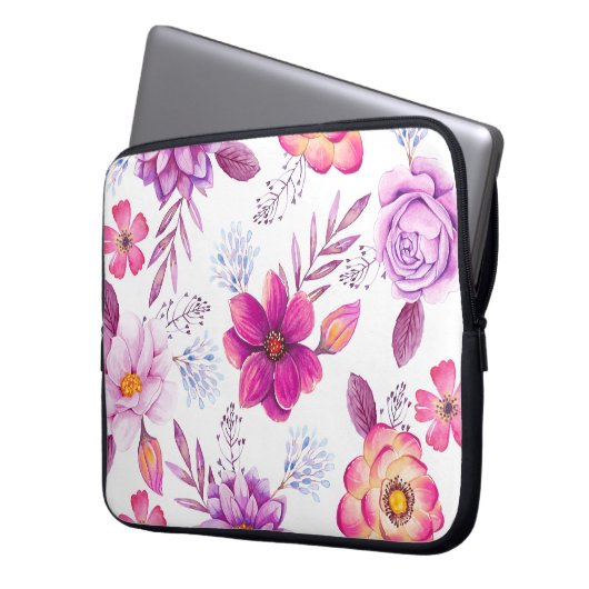 Housse Pour Ordinateur Portable Violet rose (devant gauche)