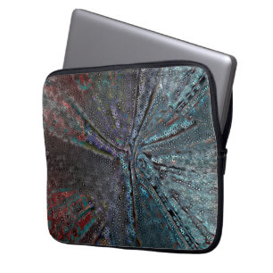 Housse Pour Ordinateur Portable Virtual blue mold and rust on holey crooked mosaic