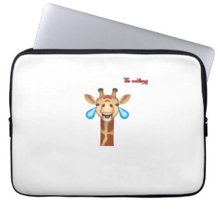 Housse Pour Ordinateur Portable visage de girafe en pleurs émotionnels