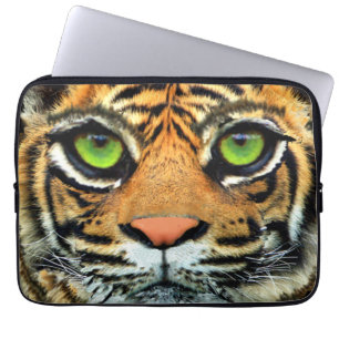 Housse Pour Ordinateur Portable Visage de Tigre Sauvage