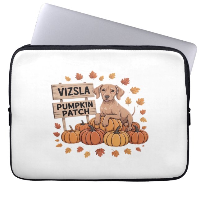 Housse Pour Ordinateur Portable Vizsla Citrouille Patch Amoureux de les chiens Tha (Devant)