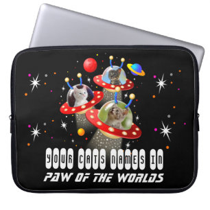 Housse Pour Ordinateur Portable Vos chats dans un vaisseau spatial Alien UFO Sci F