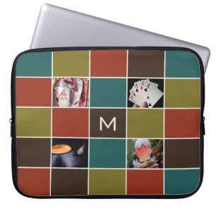Housse Pour Ordinateur Portable VOS PHOTOS & MONOGRAM manches personnalisées pour