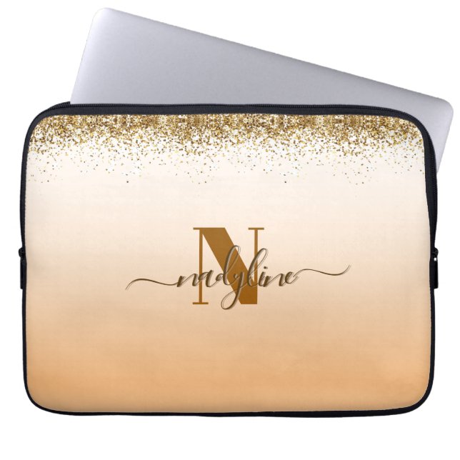 Housse Pour Ordinateur Portable Votre nom et initiale personnalisent (Devant)