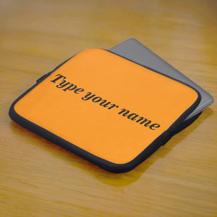 Housse Pour Ordinateur Portable Votre nom sur housse d'ordinateur portable Orange