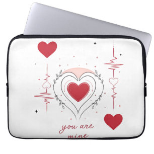 Housse Pour Ordinateur Portable Vous êtes à moi, ligne artistique minimaliste de c