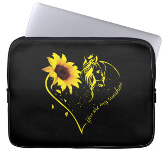 Housse Pour Ordinateur Portable Vous Êtes Mon Sunshine Tournesol Et Cheval