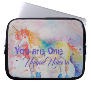 Housse Pour Ordinateur Portable Vous Êtes Une Unicorne Unique ! Unicornes roses