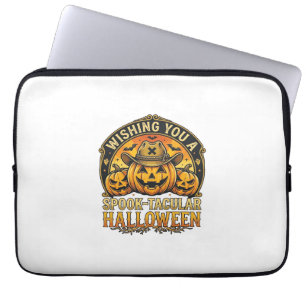 Housse Pour Ordinateur Portable Vous souhaite un Halloween Spook Tacular Citrouill