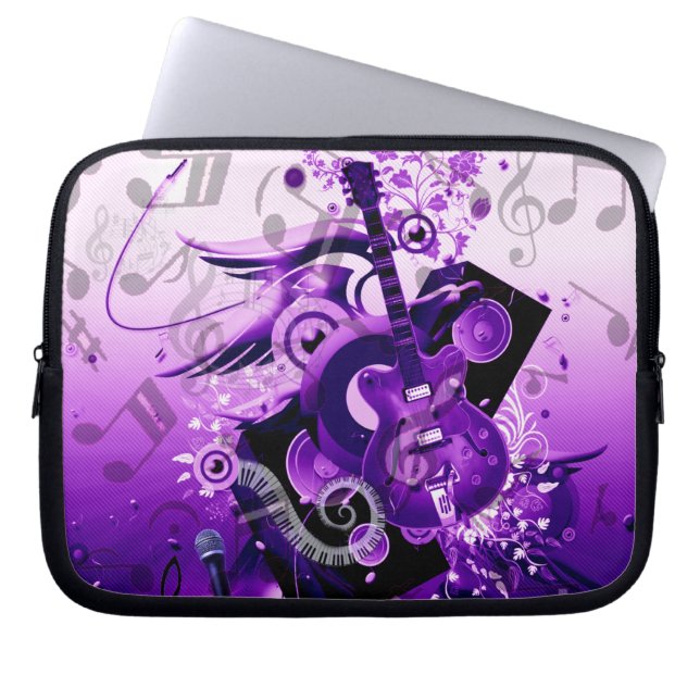 Housse Pour Ordinateur Portable Voyage de musique_ (Devant)