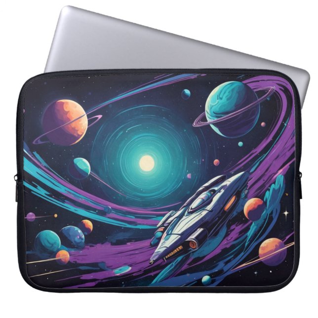 Housse Pour Ordinateur Portable voyage spatial (Devant)