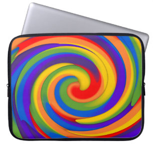 Housse Pour Ordinateur Portable vrille arc-en-ciel