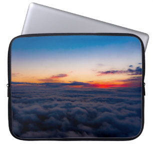 Housse Pour Ordinateur Portable Vue aérienne du coucher de soleil sur les Blue Rid