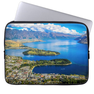 Housse Pour Ordinateur Portable Vue sur Queenstown de Bob's Peak, Nouvelle-Zélande