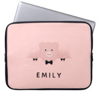 Whimsical pink pig cute Farm Animal