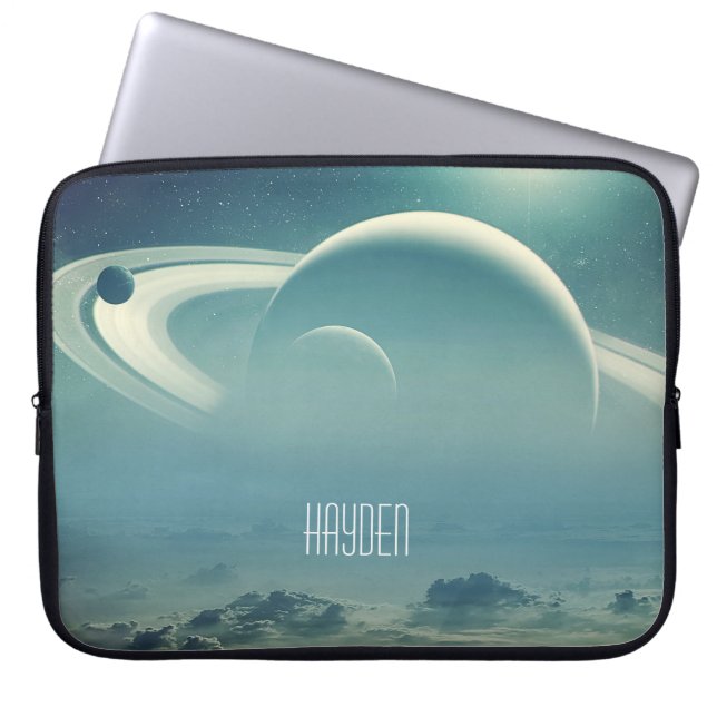 Housse Pour Ordinateur Portable Whimsical Planets Space Dreamscape Personalised (Devant)