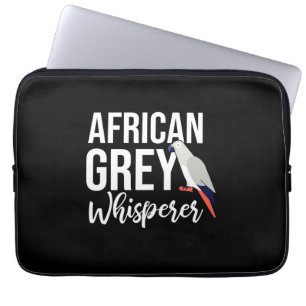 Housse Pour Ordinateur Portable Whisperer de perroquet gris africain