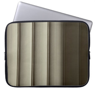 Housse Pour Ordinateur Portable White and black striped textile