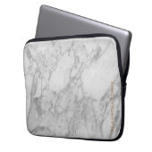 Housse Pour Ordinateur Portable White Carrara Marble Gold Classic Personalised (devant gauche)
