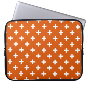 Housse Pour Ordinateur Portable White polka crosses