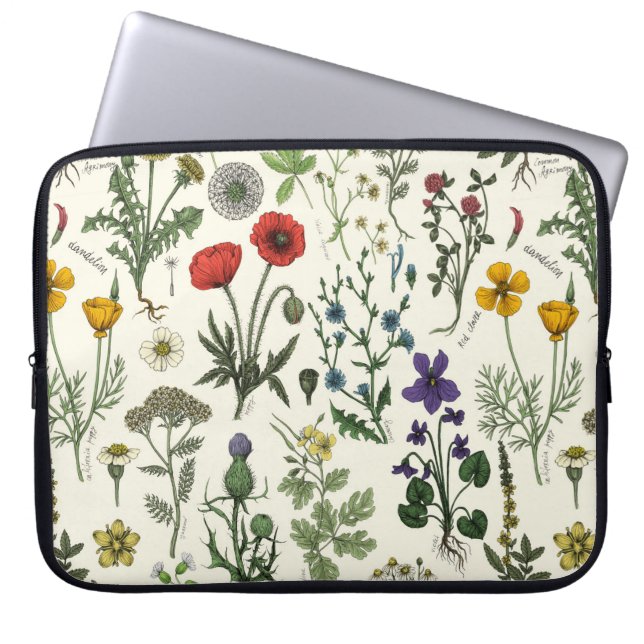 Housse Pour Ordinateur Portable Wildflowers collage (Devant)