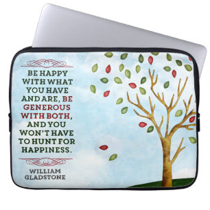 Housse Pour Ordinateur Portable William Gladstone Citation Inspirationnelle "Bonhe