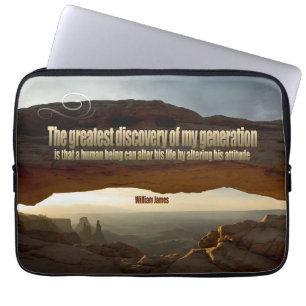 Housse Pour Ordinateur Portable William James Citation Inspirationnelle "Attitude"