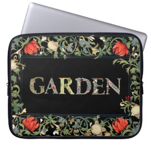 Housse Pour Ordinateur Portable William Morris Floral Garden Moto et cadre