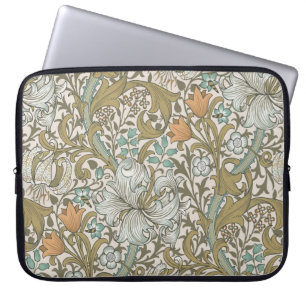 Housse Pour Ordinateur Portable William Morris Golden Lily Blue Gold Classic