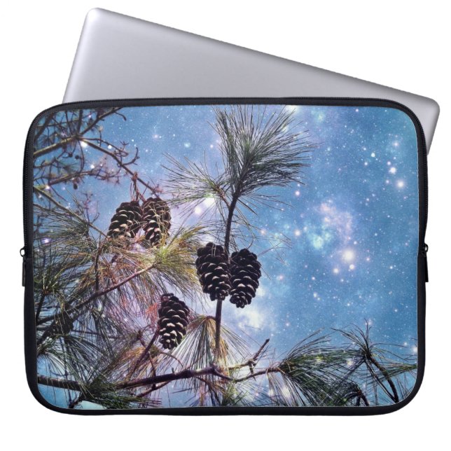 Housse Pour Ordinateur Portable Winter Pine Cones (Devant)