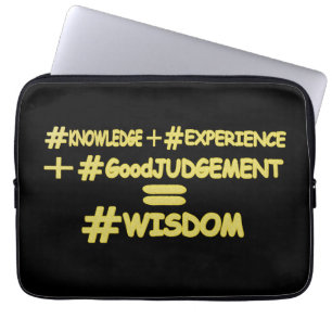Housse Pour Ordinateur Portable "WISDOM EQUATION" Mignonne Expression Design. Comm