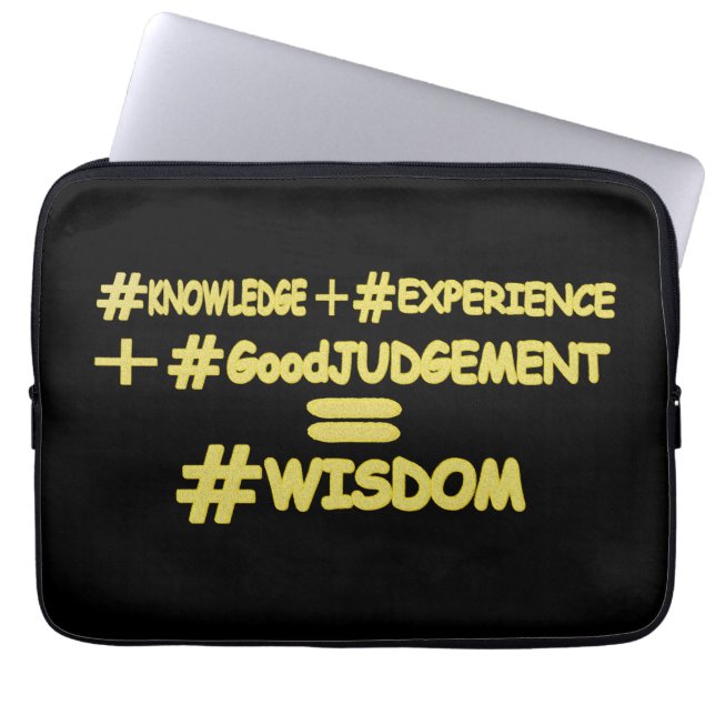 Housse Pour Ordinateur Portable "WISDOM EQUATION" Mignonne Expression Design. Comm (Devant)