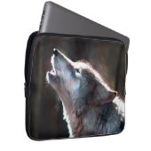 Housse Pour Ordinateur Portable Wolf Howling Loup solitaire (Devant droit)