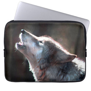 Housse Pour Ordinateur Portable Wolf Howling Loup solitaire