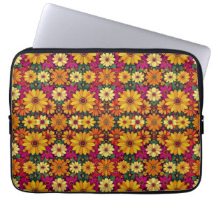 Housse Pour Ordinateur Portable Wow ! Motif floral coloré et lumineux.