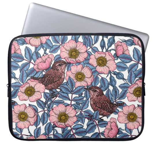 Housse Pour Ordinateur Portable Wrens en rose (Devant)