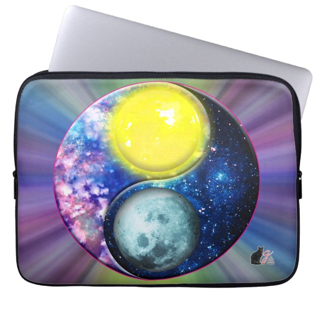 Housse Pour Ordinateur Portable Yang-Yin / Sun-Moon (Devant)
