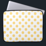 Housse Pour Ordinateur Portable Yellow polkadots<br><div class="desc">Yellow polkadots on white background</div>