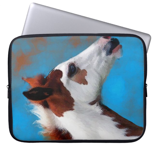 Housse Pour Ordinateur Portable yeux bleus (Devant)