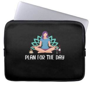 Housse Pour Ordinateur Portable Yoga Lover Plan De Yoga Pour La Journée