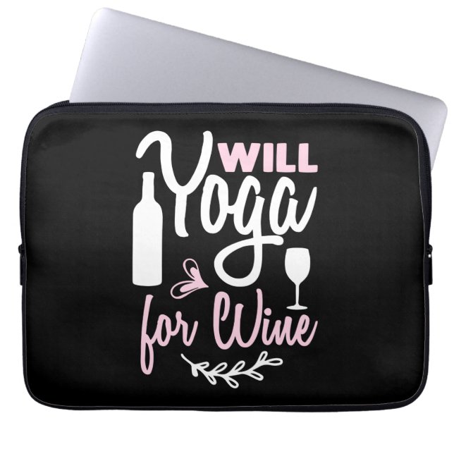 Housse Pour Ordinateur Portable Yoga Lover | Will Yoga Pour Vin (Devant)