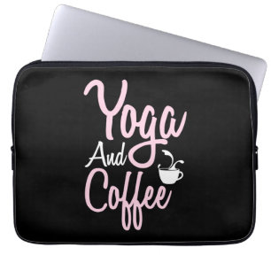 Housse Pour Ordinateur Portable Yoga Lover Yoga Et Café
