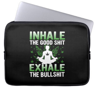 Housse Pour Ordinateur Portable Yoga Lover Yoga Inhale Le Bon