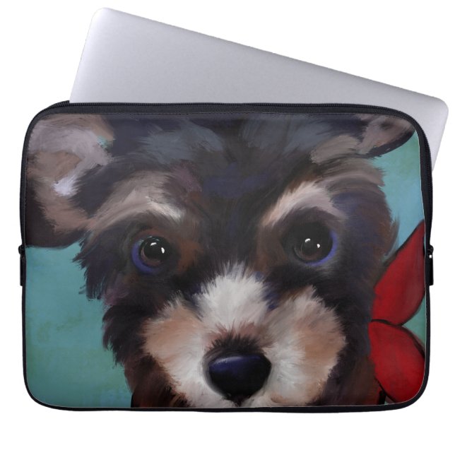 Housse Pour Ordinateur Portable Yorkie Poo (Devant)