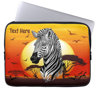 Housse Pour Ordinateur Portable Zebra African Savanna Wild Animal