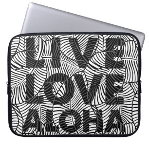 Housse Pour Ordinateur Portable Zebra Palm Aloha Hawaiian Tropical