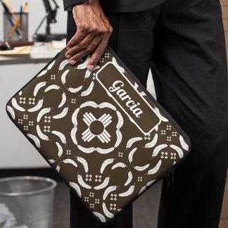 Housse Pour Ordinateur Portable Zia Symbol and Feather Design Southwestern 