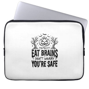 Housse Pour Ordinateur Portable Zombies Mangent des Cerveaux Drôle Halloween Desig