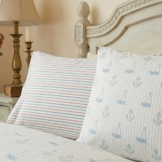Housses de coussin rayées de voilier nautique réve